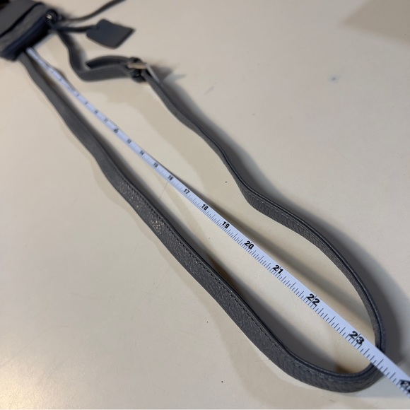 Clarks Dark Gray Leather Quilted Pattern Haft Zip closure Crossbody Bag NWOT - Picture 13 of 14